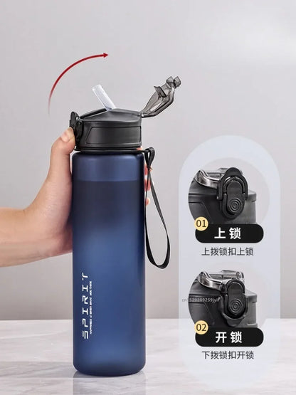 Motivational 750ml Sports Water Bottle - Leak-Proof & Portable Fitness Cup