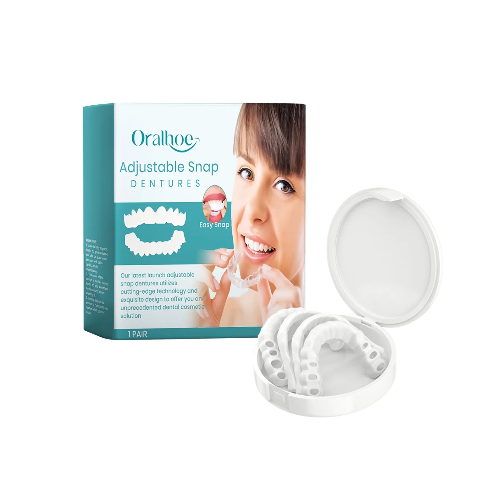 Adjustable Snap-On Dentures for Natural Smile & Comfortable Fit - 13