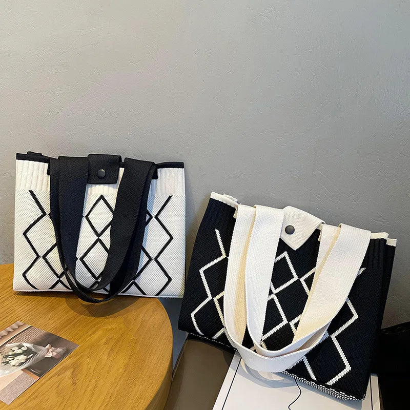 Luxury Knit Trendy Tote