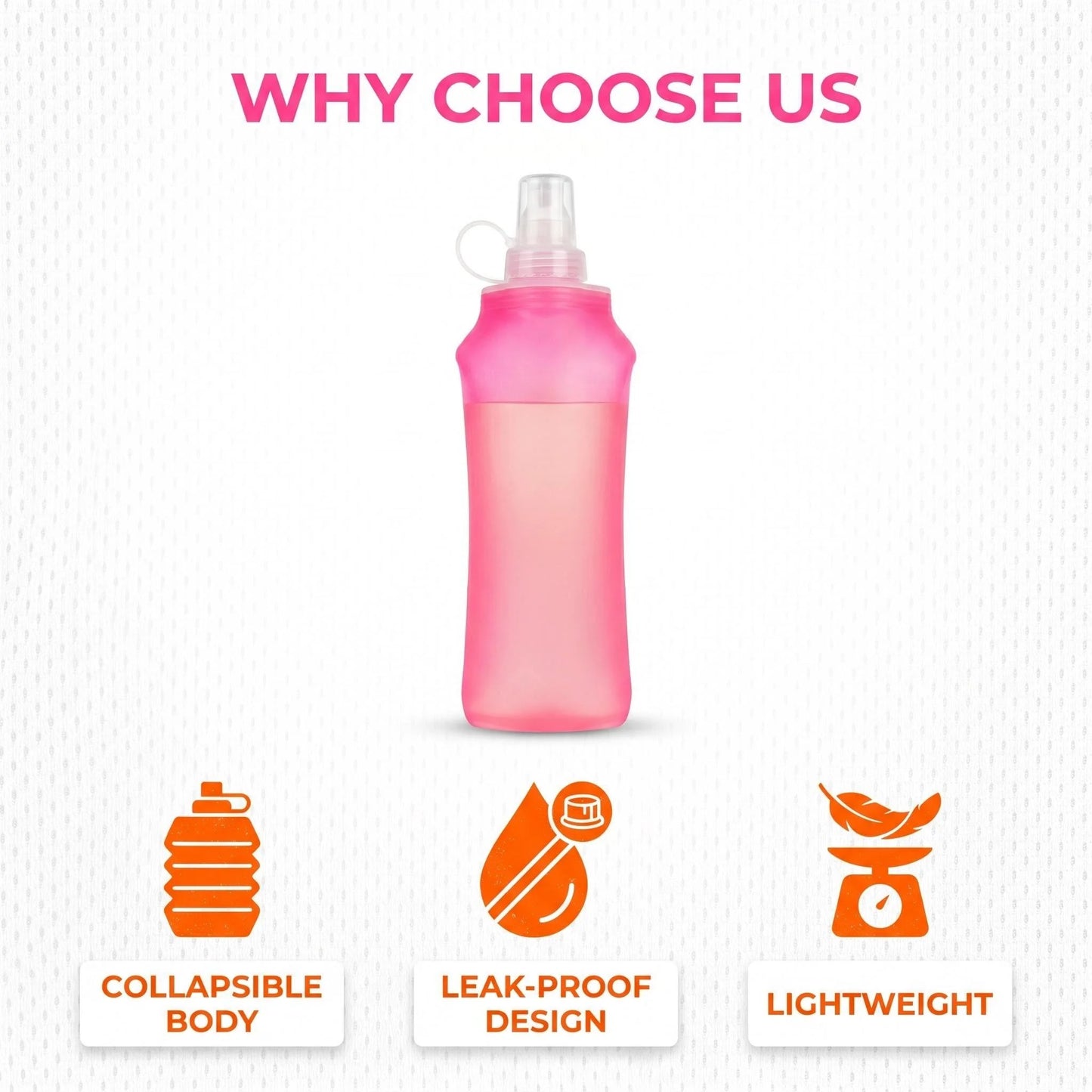 Collapsible Silicone Water Bottle - Lightweight Leak-Proof Travel Kettle