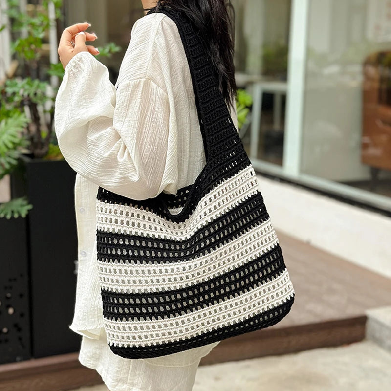 Luxury Aesthetic Knitted Tote