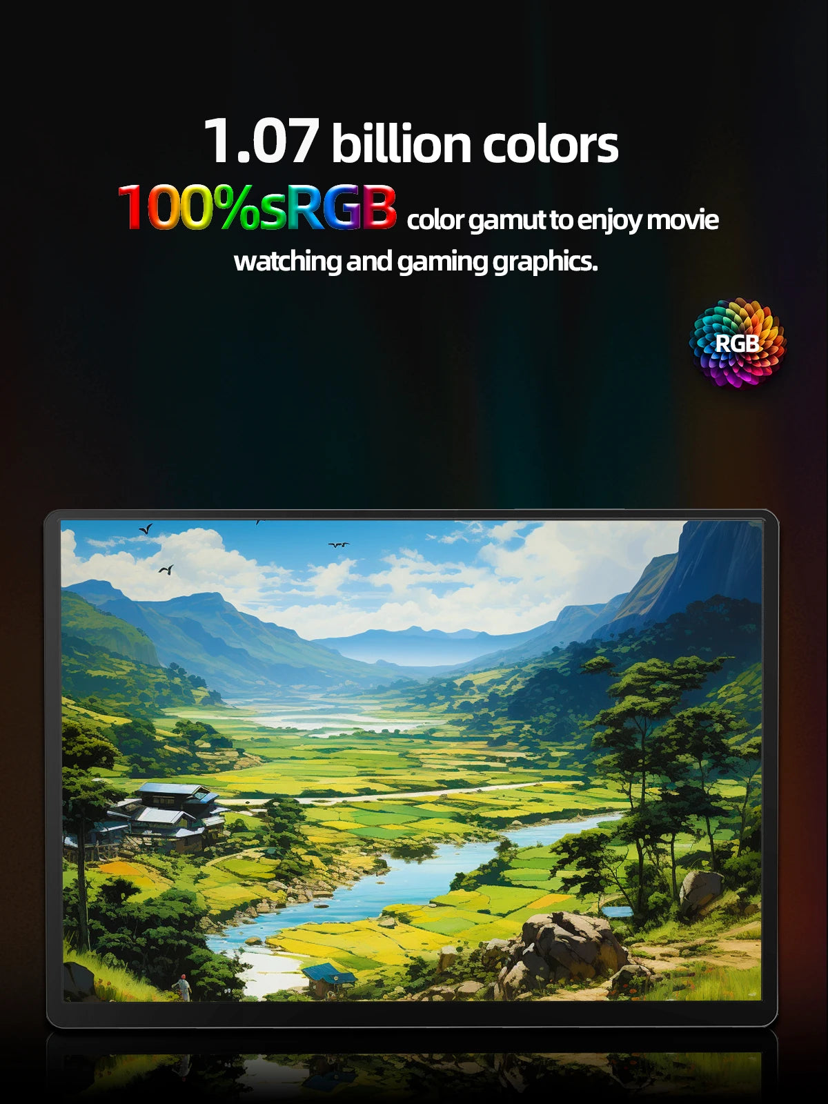 14-Inch 2K Portable Monitor - Ultra HD 60Hz Laptop & Gaming Screen - 4