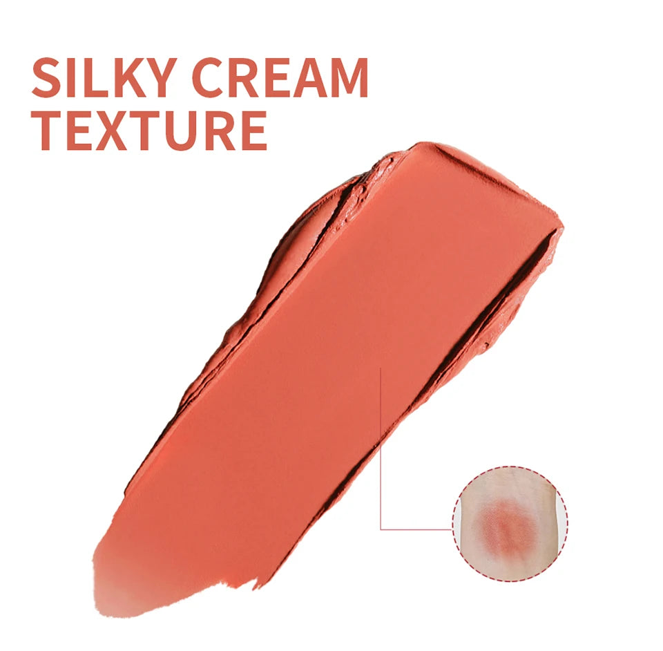 8-Color Cream Blush Palette - Long-Lasting Matte Face Makeup