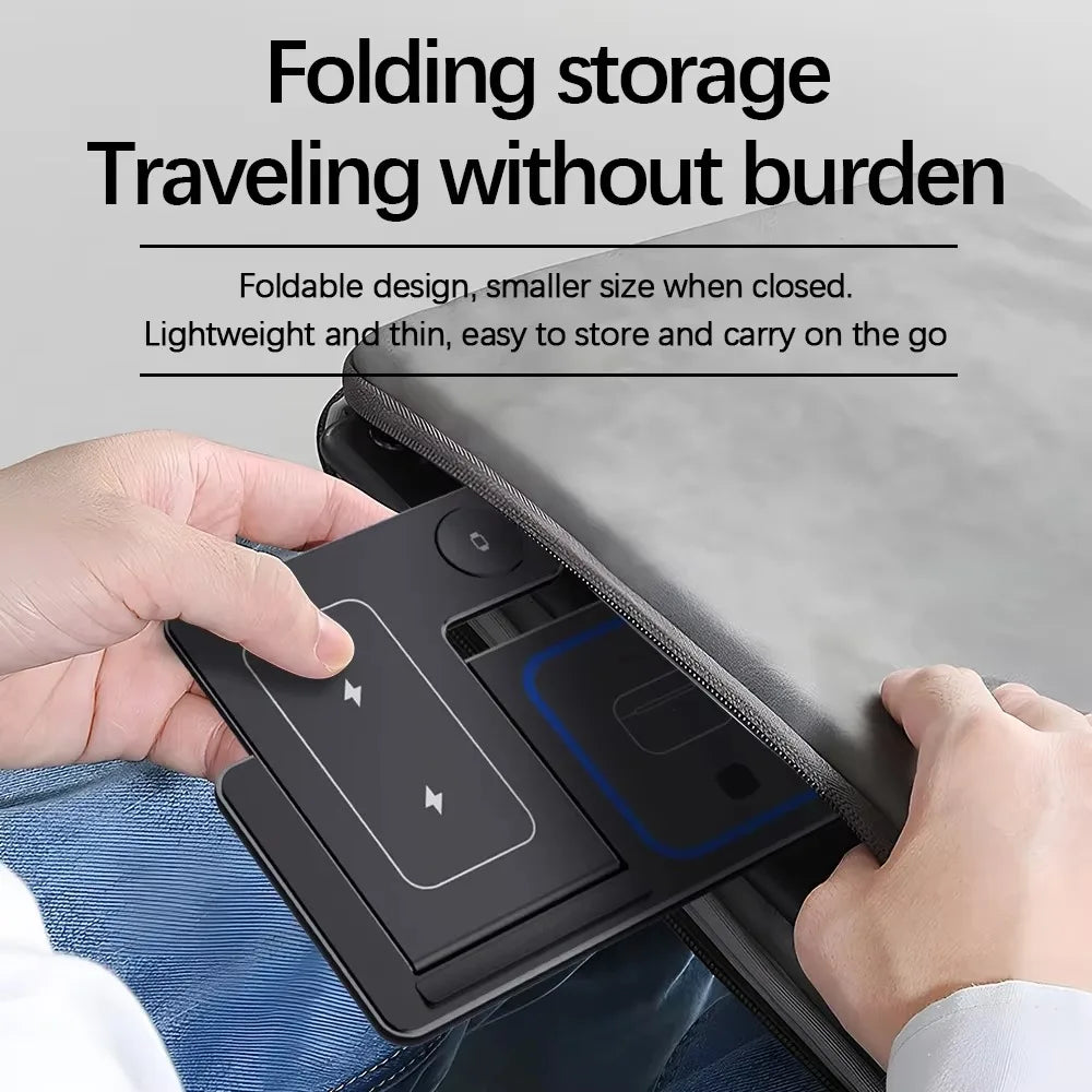 3-in-1 Foldable Wireless Charging Station for iPhone, Apple Watch & AirPods - 4