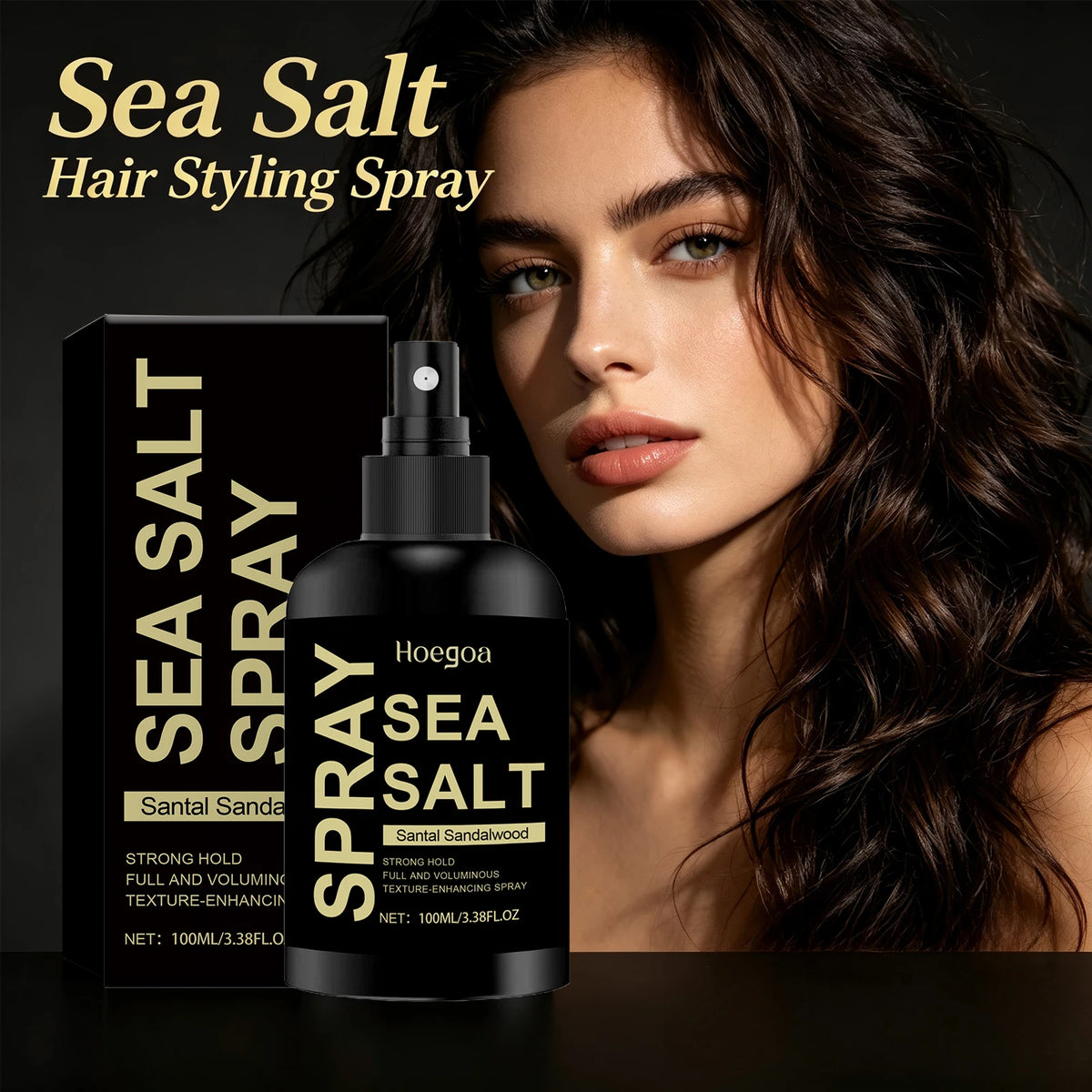 Sea Salt Hair Texturizing Spray for Voluminous Beach Waves & Strong Hold