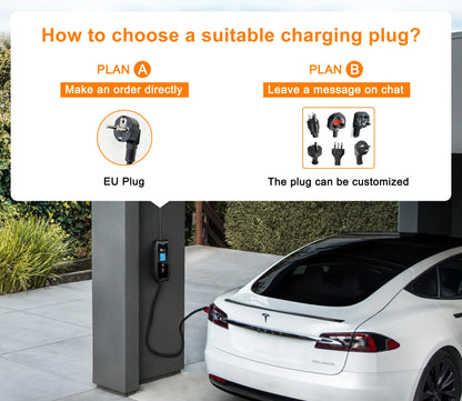 Portable EV Charger 3.5kW Level 2 Electric Vehicle Car Charging Cable