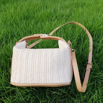 Luxury Woven Straw Bucket Bag
