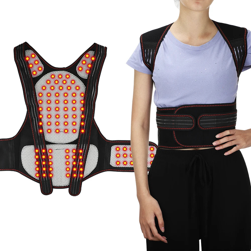 Self-Heating Tourmaline Magnetic Back & Waist Support Brace for Pain Relief