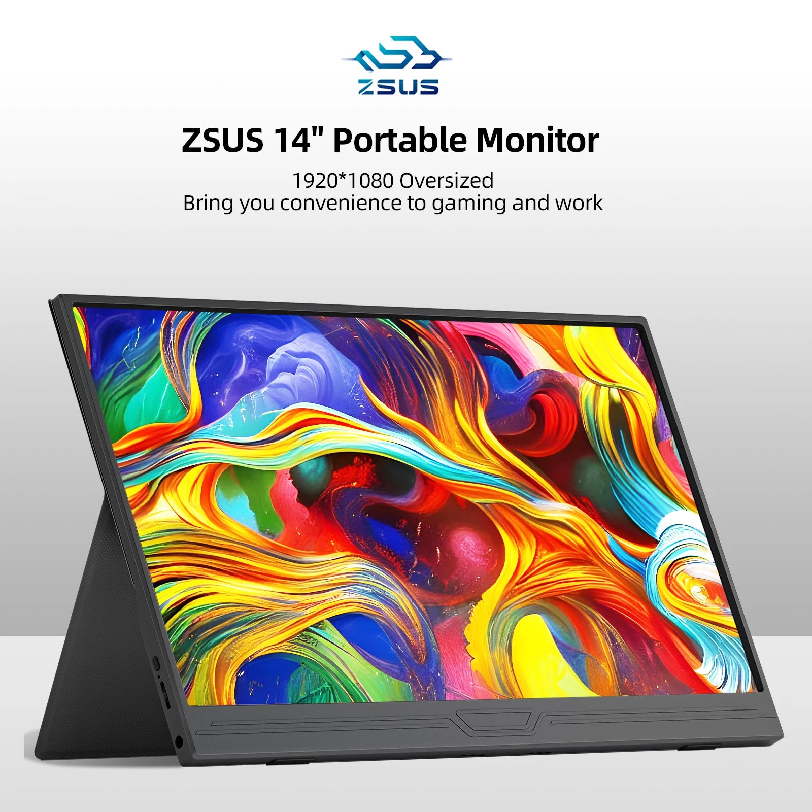 14-Inch 1080P Portable Monitor - IPS HDR Gaming & Office Display - 7