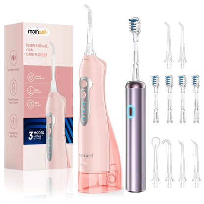 Portable Oral Irrigator & Electric Toothbrush Set for Deep Teeth Cleaning
