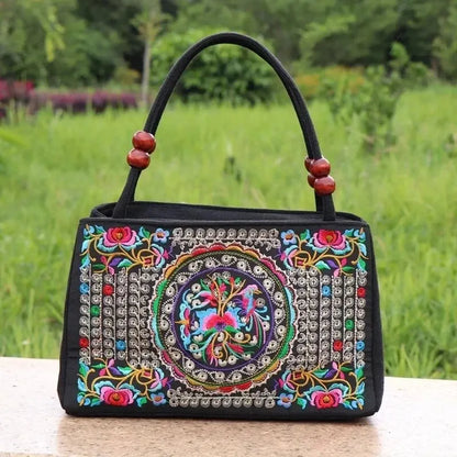 Luxury Ethnic Embroidery Tote