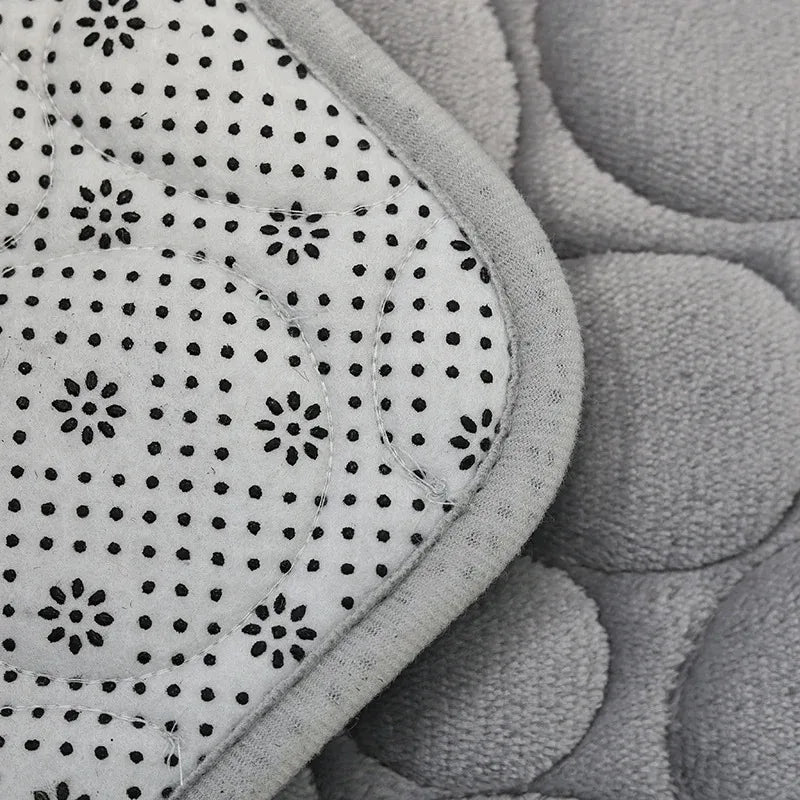 3-Piece Cobblestone Bath Mat Set - Non-Slip & Absorbent - 4