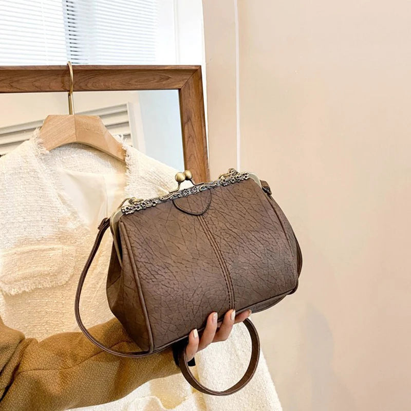 Luxury Vintage Alligator Kiss-Lock Bag