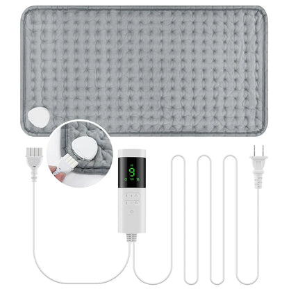 Electric Heating Pad for Back and Neck Pain Relief with 9 Temperature Settings
