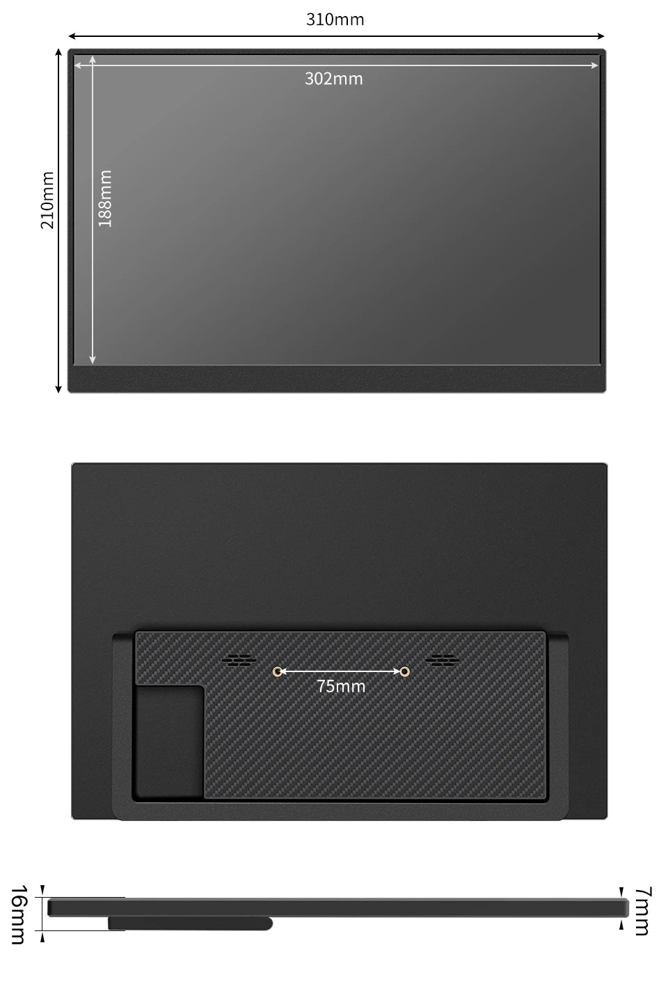 14" Portable Touch Screen Monitor - 1080P FHD IPS Gaming Display - 18