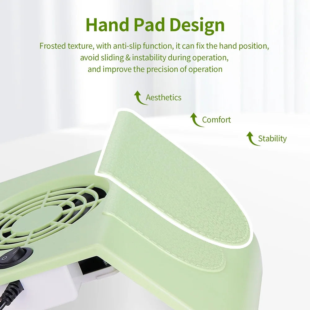 Portable USB Nail Dust Collector 24W Manicure Vacuum Extractor - 4