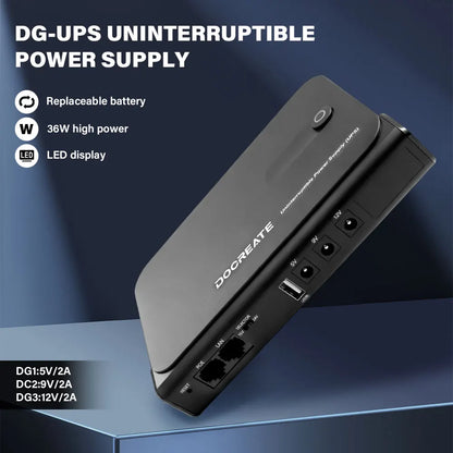 Mini Portable UPS Backup Power Supply for WiFi Routers & Security Cameras