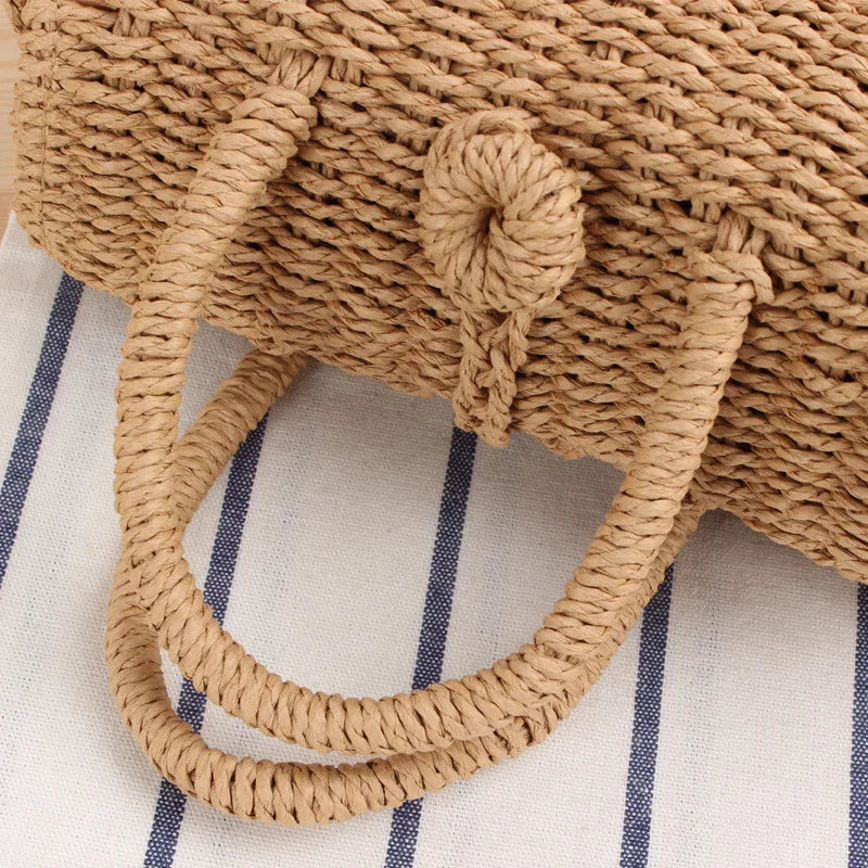 Luxury Woven Straw Beach Tote