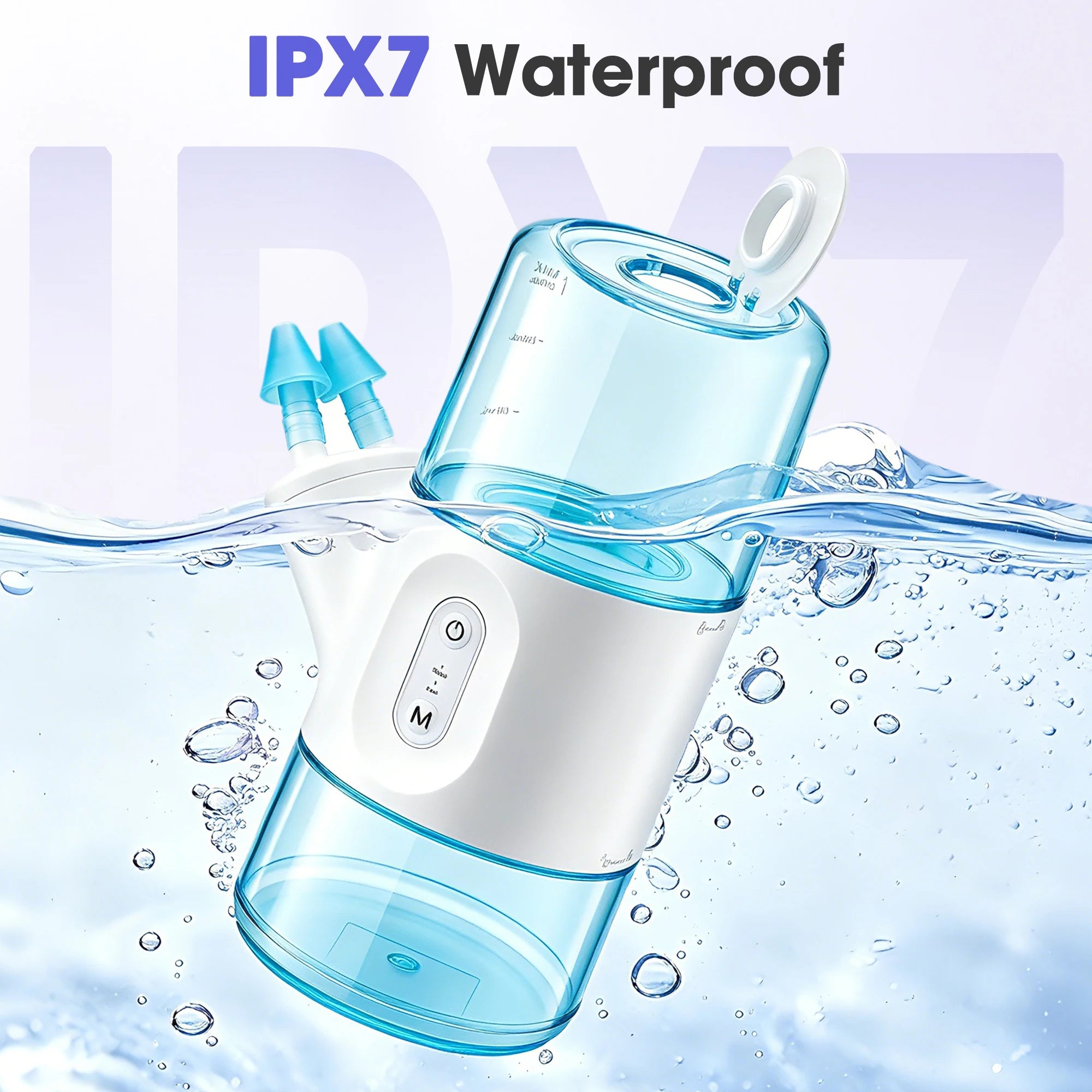 Electric Nasal Irrigator - Portable Sinus Rinse & Allergy Relief Cleaner - 10
