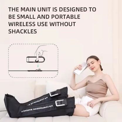 Full Leg Air Compression Massager - Cordless Sequential Recovery Boots