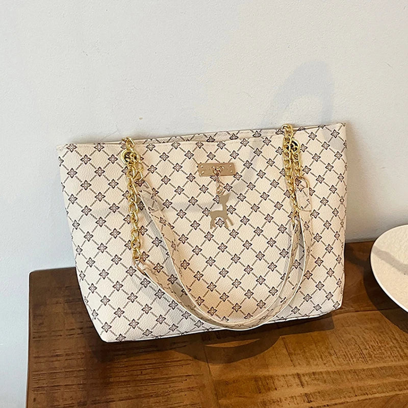 Luxury Vintage PU Tote Bag