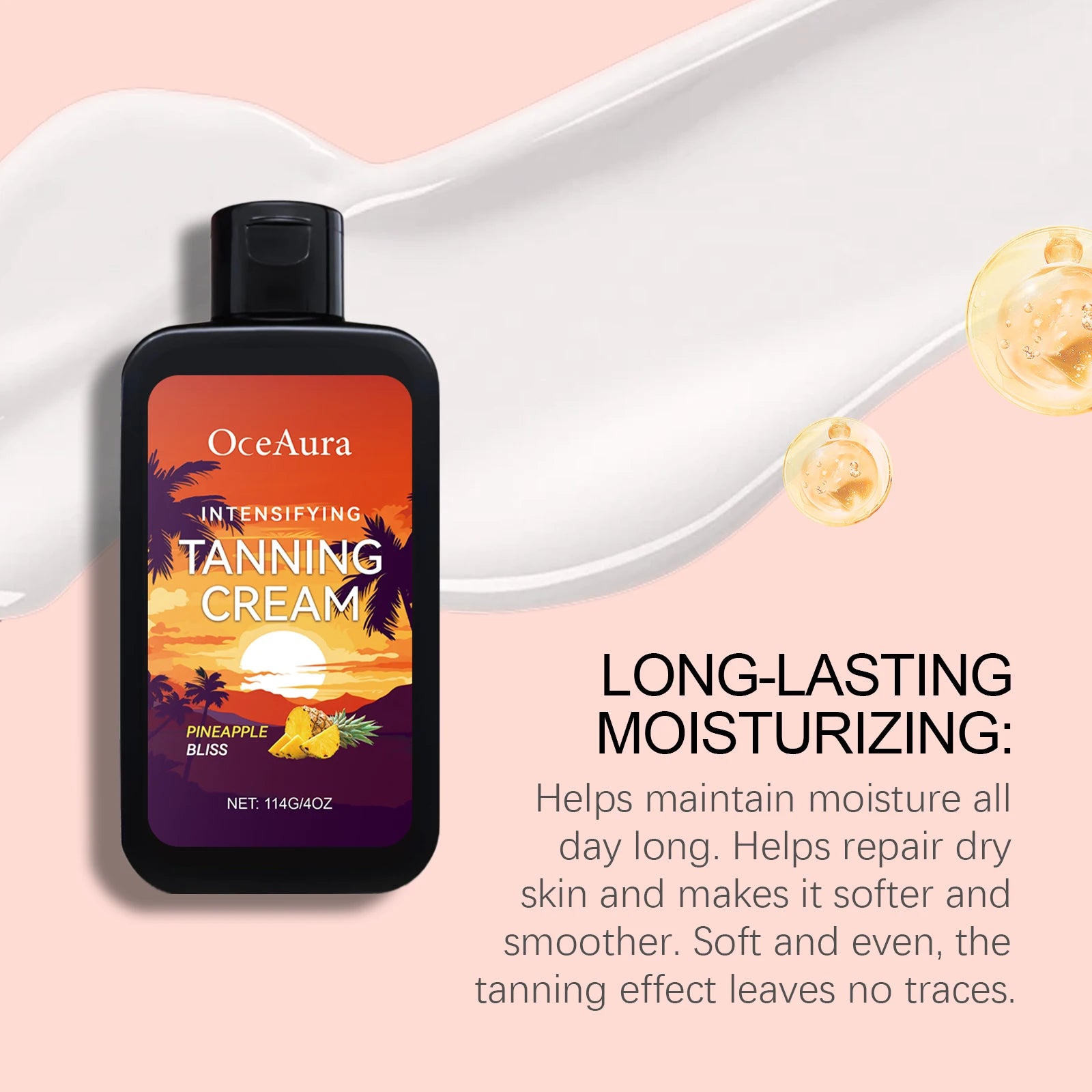 Natural Tanning Accelerator Cream for Sunbed & Outdoor Deep Bronze Glow - 10