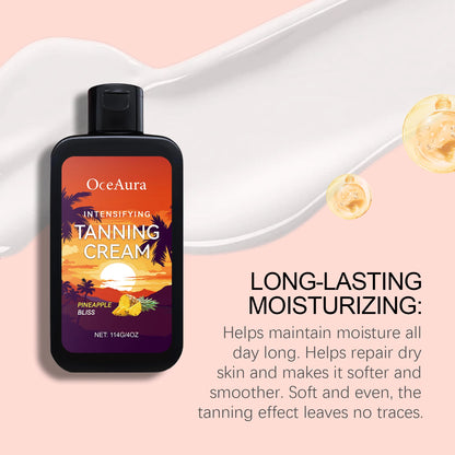 Natural Tanning Accelerator Cream for Sunbed & Outdoor Deep Bronze Glow