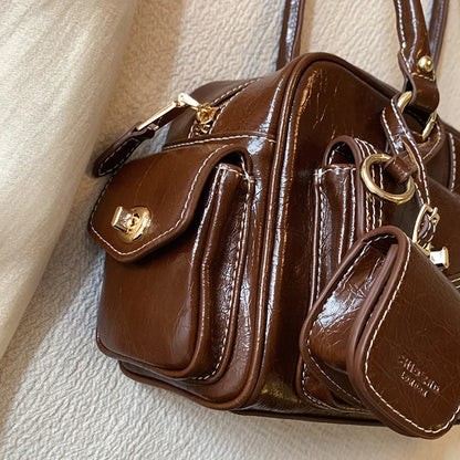 Luxury Trendy Stone Boston Bag