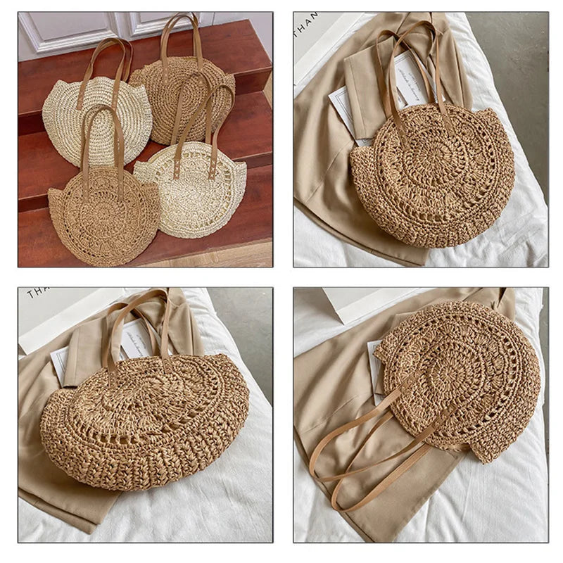 Luxury Woven Summer Straw Tote