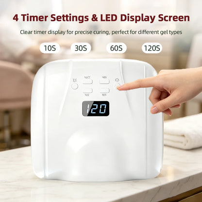 78-LED Dual-Mode UV Nail Lamp - Gel Polish Dryer with Auto Sensor