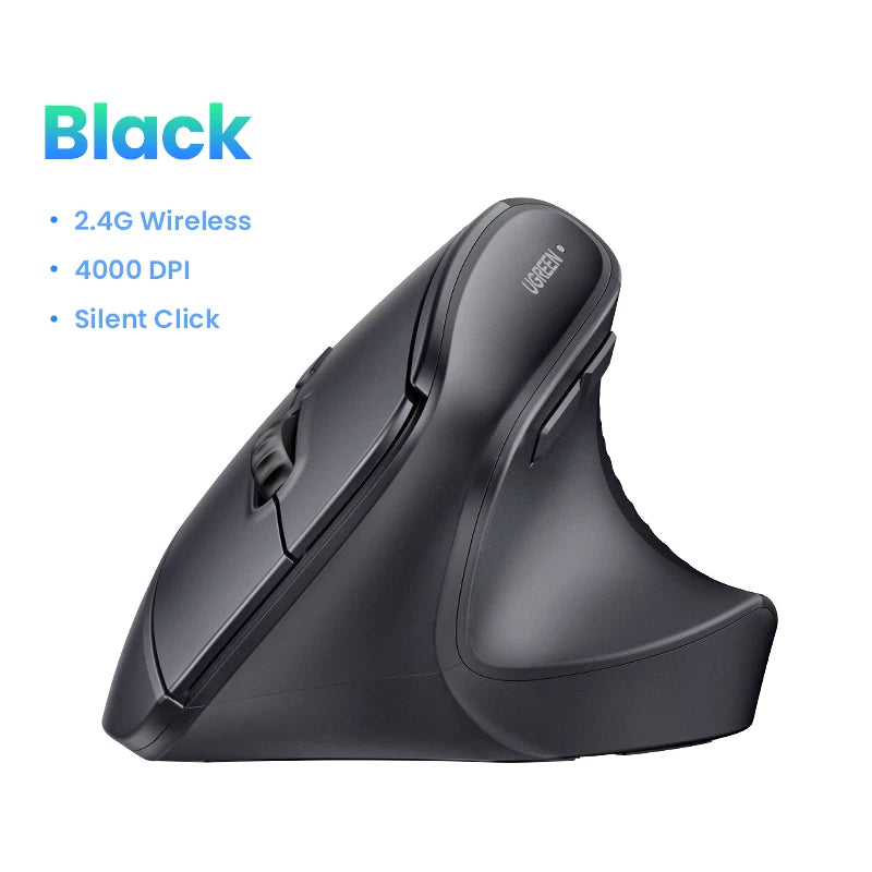 Ergonomic Vertical Wireless Mouse - Bluetooth & 2.4G 4000DPI Silent Mouse