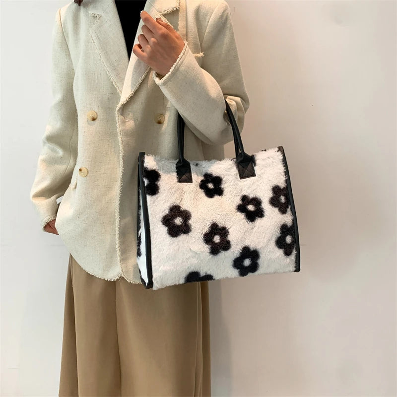 Leopard Faux Fur Tote