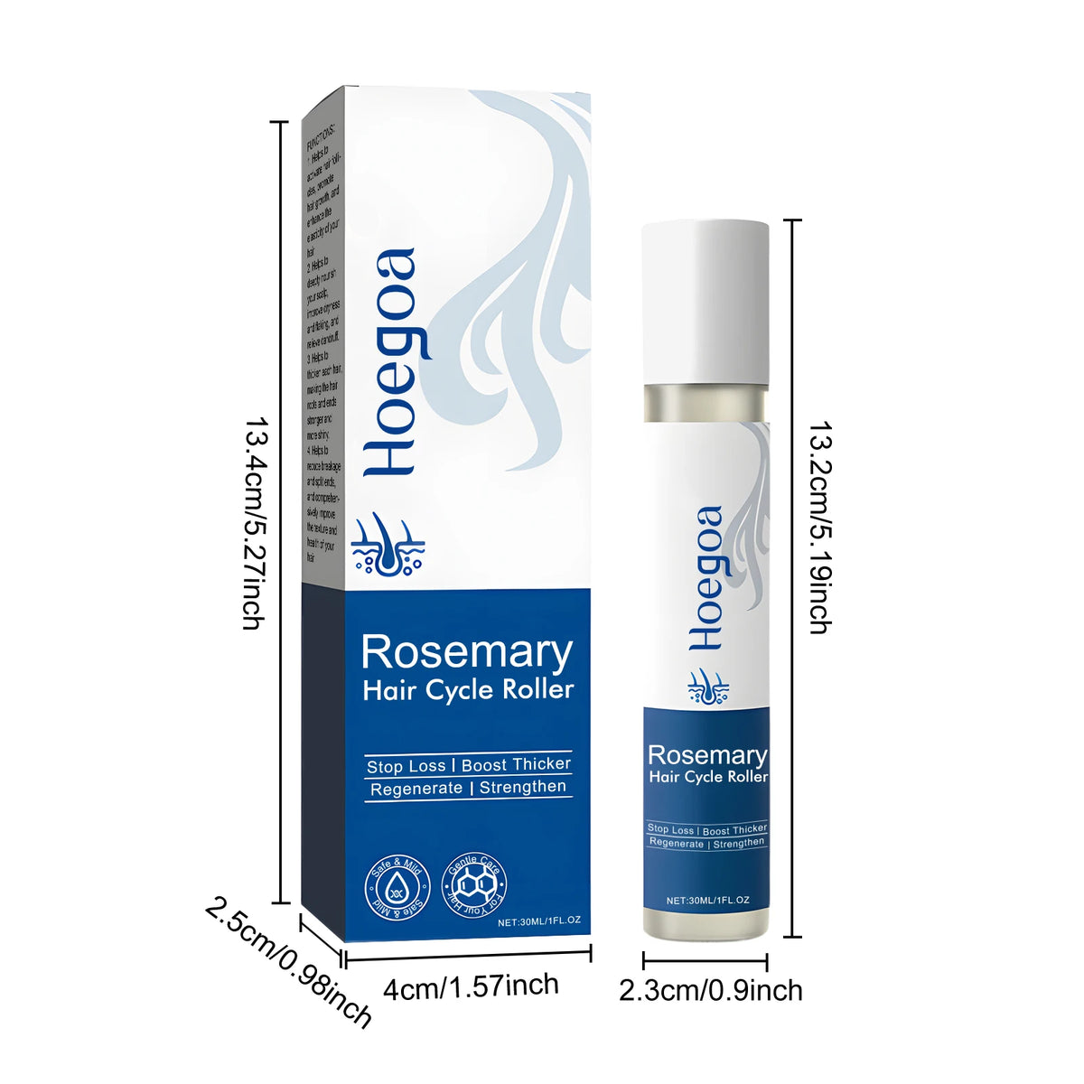 Rosemary Hair Growth Serum Roller for Scalp Stimulation and Damage Repair