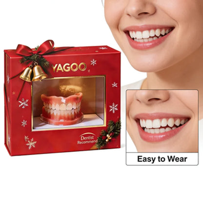 Comfort Silicone Dentures - Natural Instant Smile Veneers for Men and Women