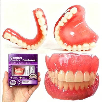 Comfort Fit Silicone Cosmetic Dentures - Natural Looking Instant Smile Veneers