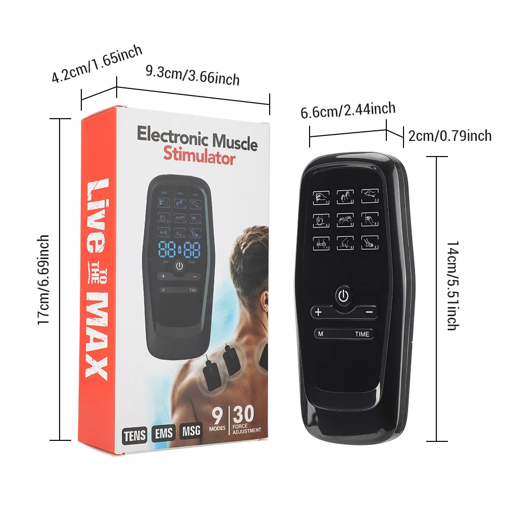 Portable Electric TENS EMS Muscle Massager for Pain Relief & Recovery - 13