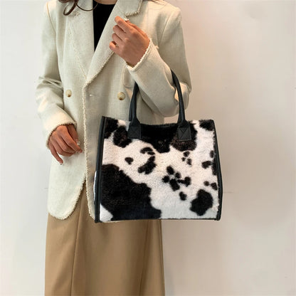 Leopard Faux Fur Tote