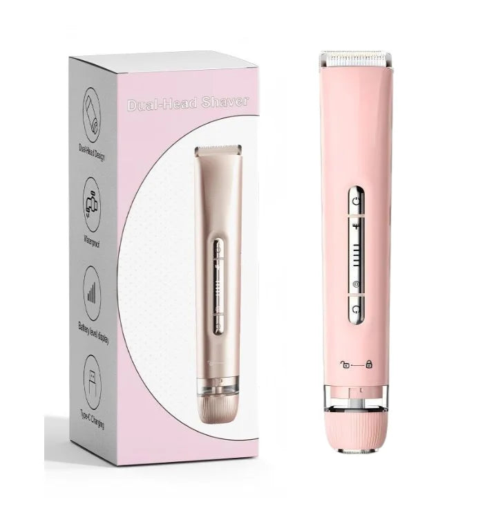 2-in-1 Waterproof Electric Bikini Trimmer & Body Shaver for Women