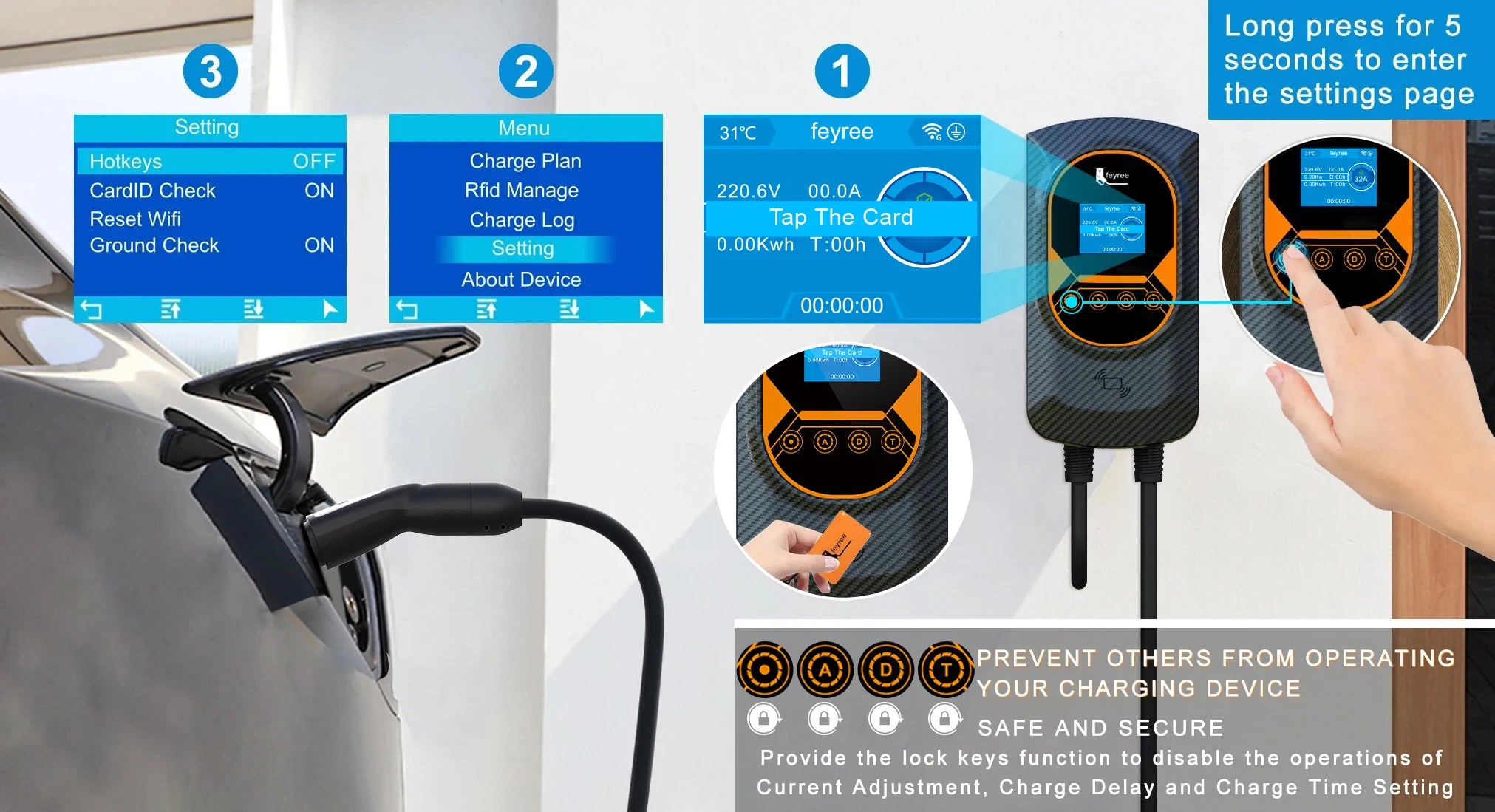 Tesla NACS EV Charging Station 32A/40A/50A WiFi Fast Home Charger - 28