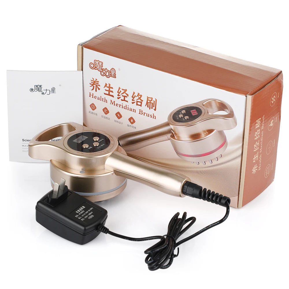 Electric Microcurrent Meridian Brush – Heated Lymphatic & Body Sculpting Massager - 15