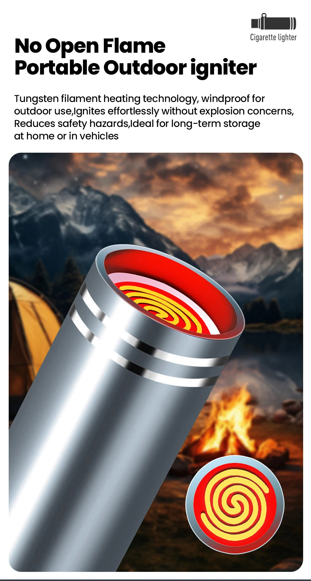 Mini USB-C Portable Cigarette Lighter - Instant Flameless Igniter