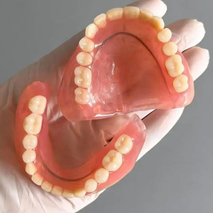 Full Mouth Denture Set with Premium Storage Case and Dental Cleaning Tools