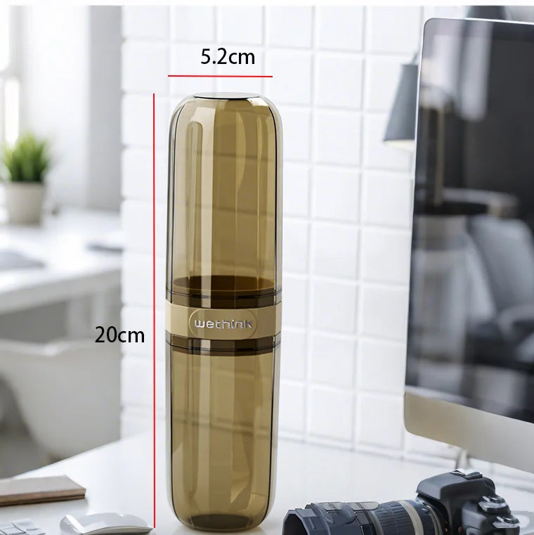 Portable Travel Toothbrush & Toothpaste Holder Case - Eco-Friendly Storage
