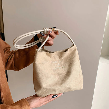 Luxury Retro Suede Shoulder Bag