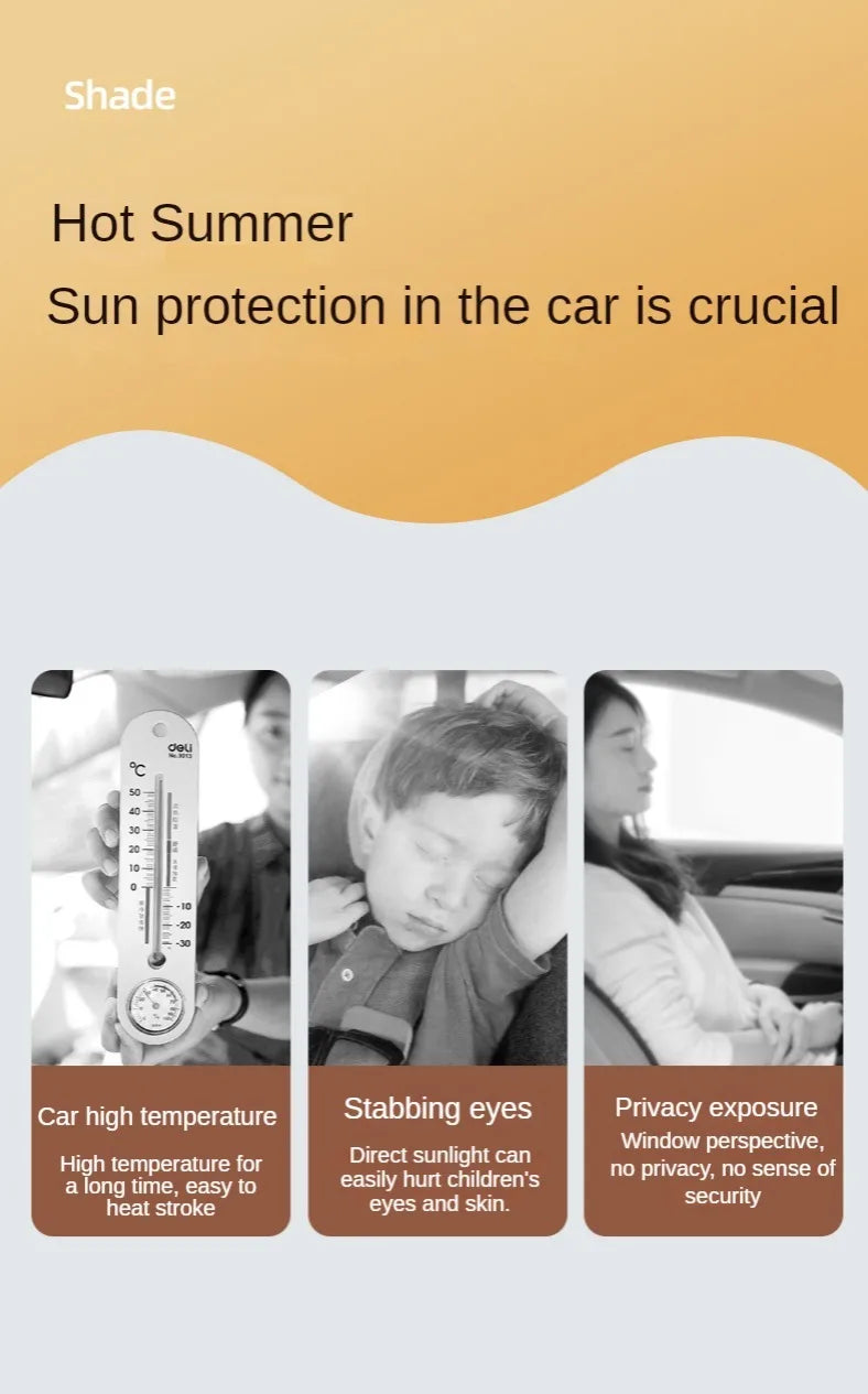 Magnetic Car Window Sunshade for Baby UV Protection