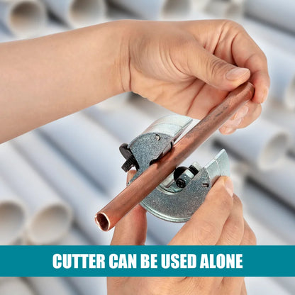 Ratchet Pipe Cutter 8-29mm with Deburring Tool - Universal Tubing Cutter for Tight Spaces