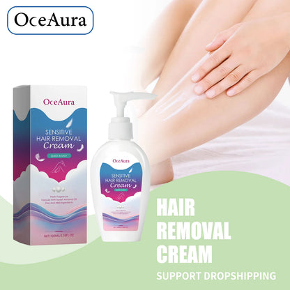 Painless Hair Removal Cream for Men & Women - Fast-Acting Gentle Depilatory
