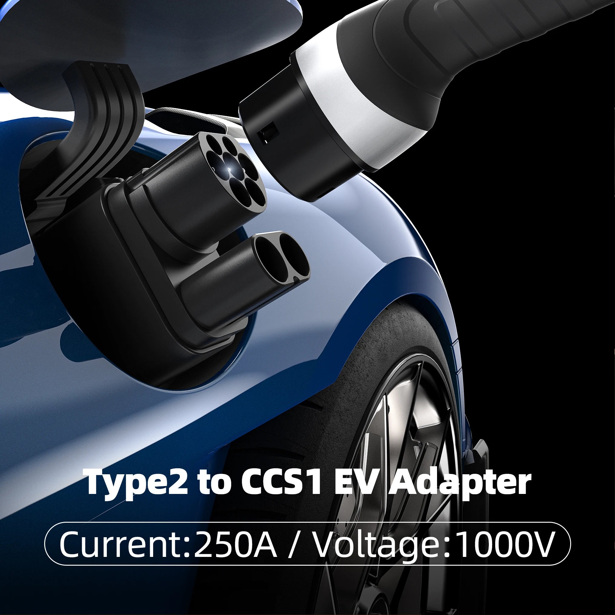 CCS2 to CCS1 EV Fast Charging Adapter for US Electric Vehicles in Europe - 13
