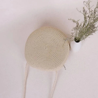 Luxury Round Straw Crossbody