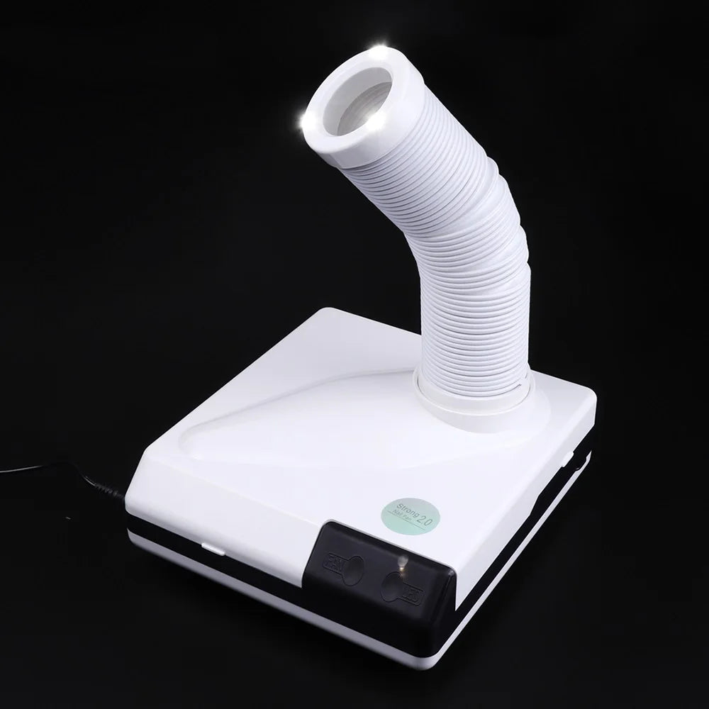 60W Nail Dust Collector Extractor Fan Vacuum with Retractable LED Tube for Manicure Salon - 19